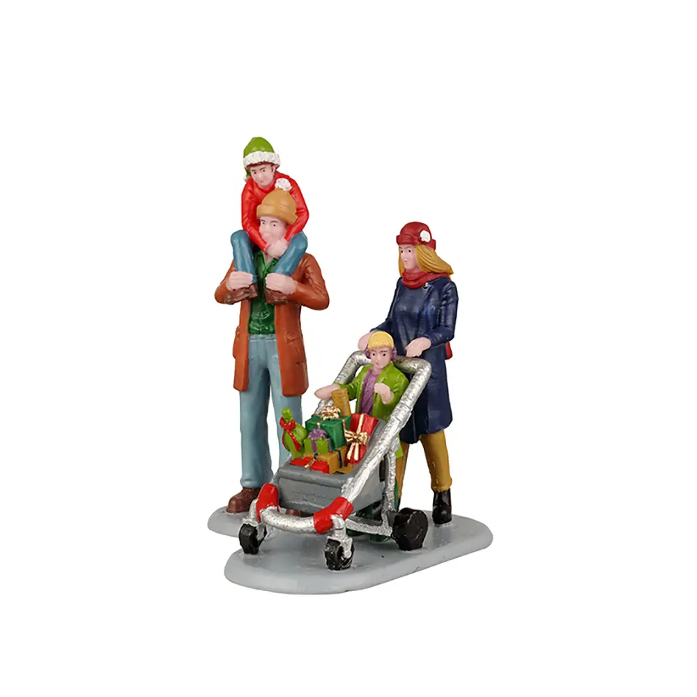 Lemax Family Holiday Shopping Spree 22124 – Famiglia con Regali di Natale Vail Village - scene e villaggi