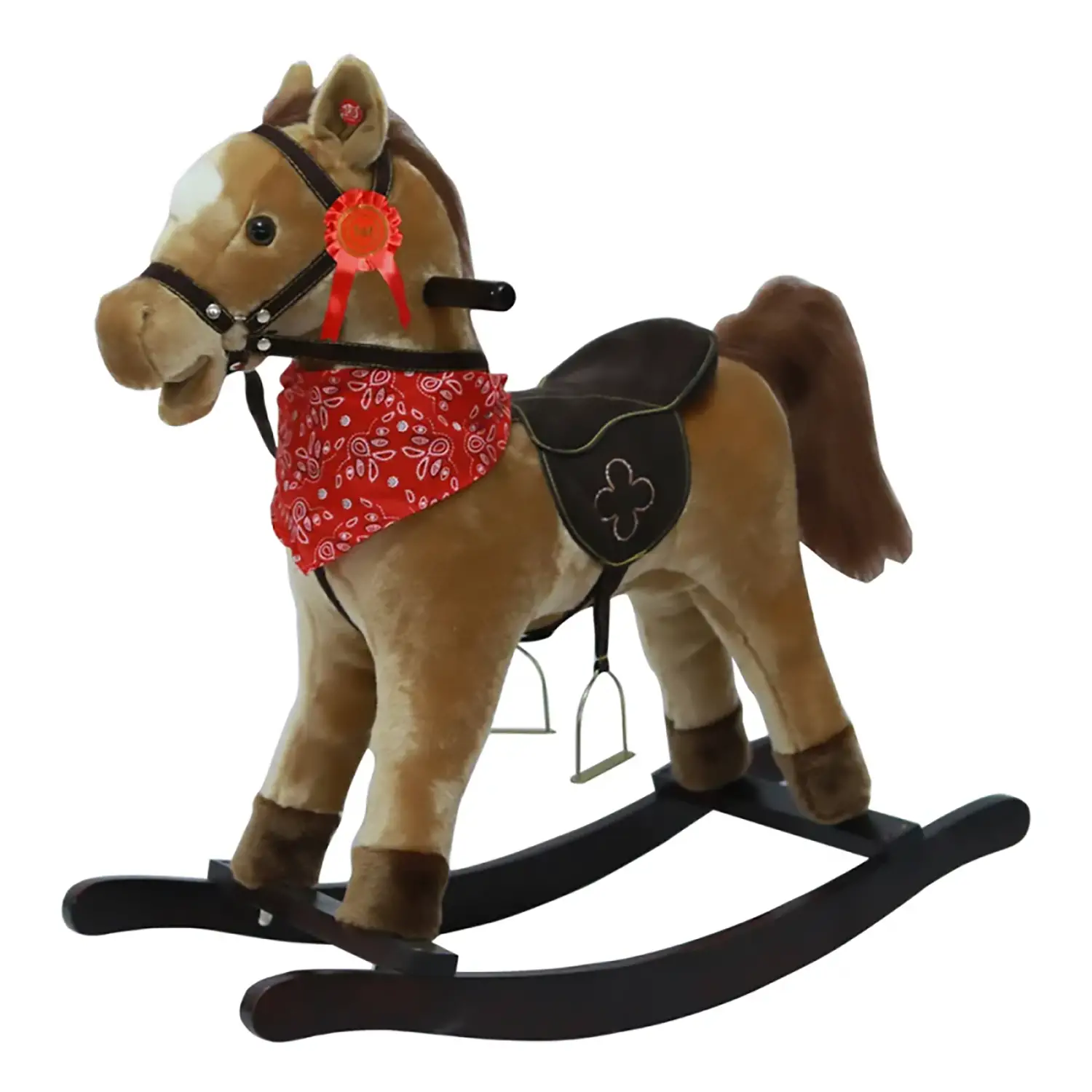 Sport1 Cavallo A Dondolo Con Verso - Marrone Chiaro Con Bandana - peluches 0/36 mesi