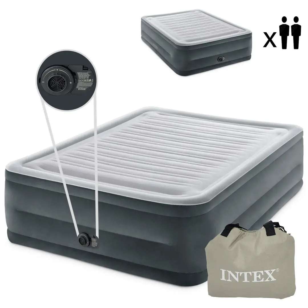 Materasso Comfort Plush Hise Rise Dura-Beam Matrimoniale 152x203x56 - materassi gonfiabili