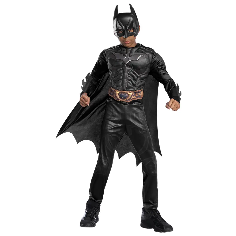Costume Batman Black Line Deluxe per Bambini - Taglia L - 7/8 anni - abiti bambino e bambina