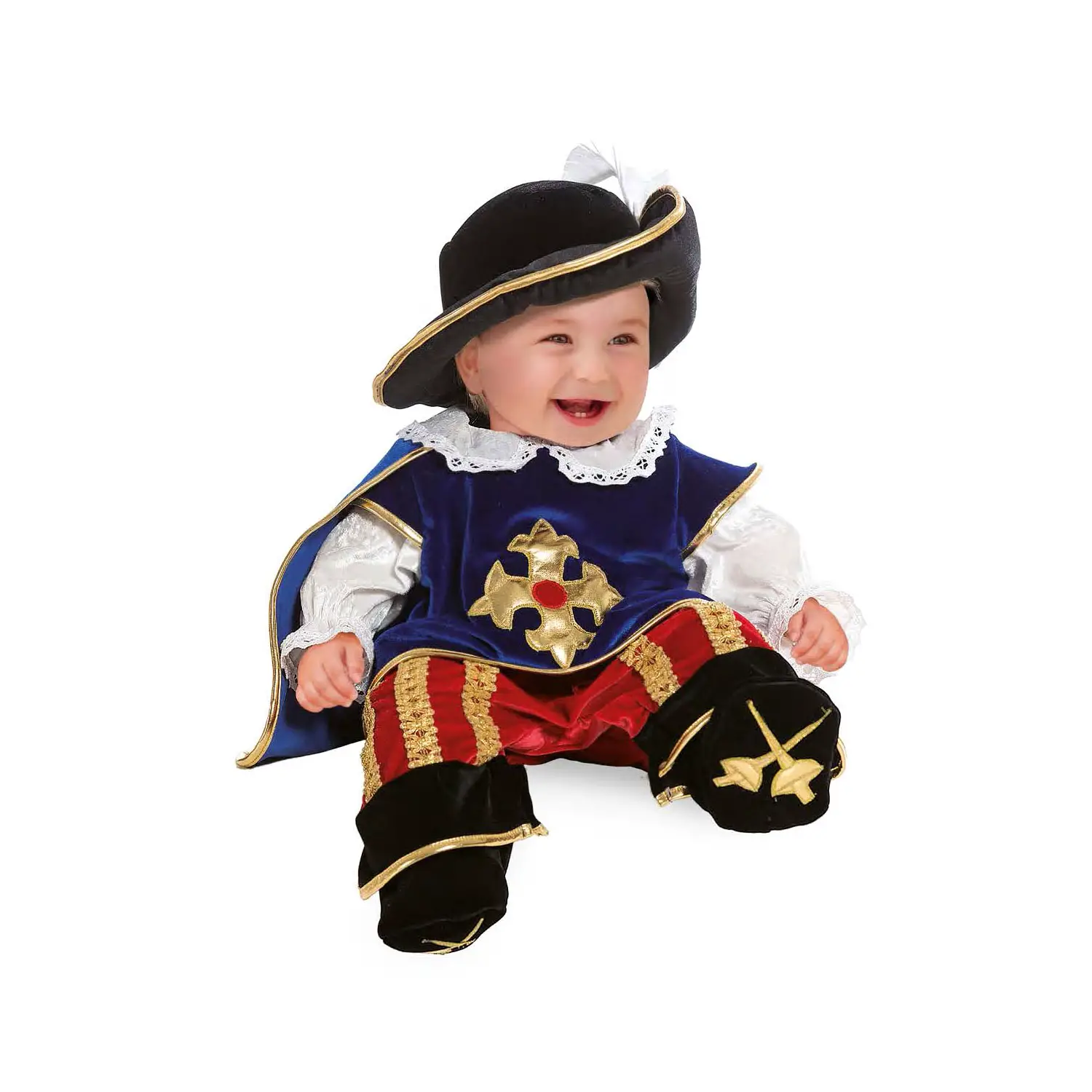 Costume Piccolo Moschettiere Superbaby - Taglia 6/9 Mesi - abiti bambino e bambina