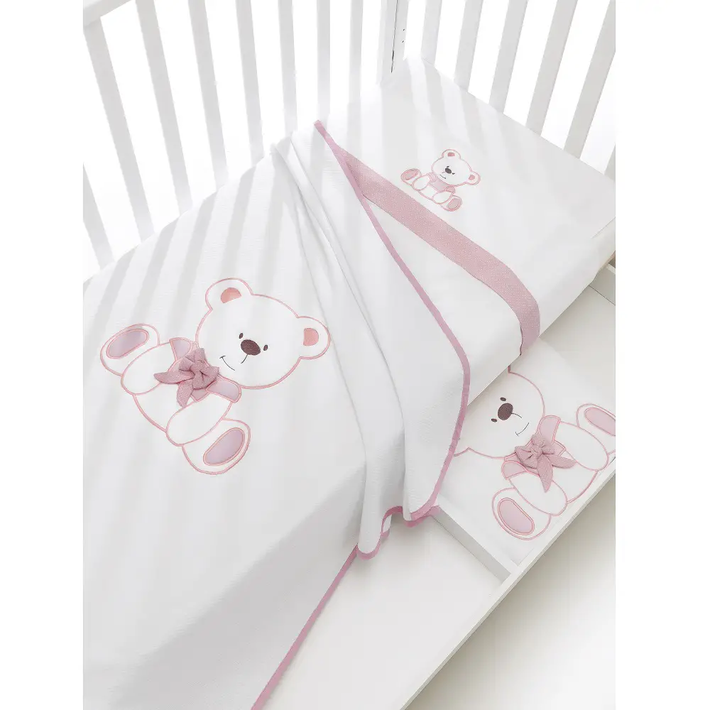 Erbesi Set Lenzuola Letto 3 Pezzi Rosa – Collezione Tato - lenzuolini