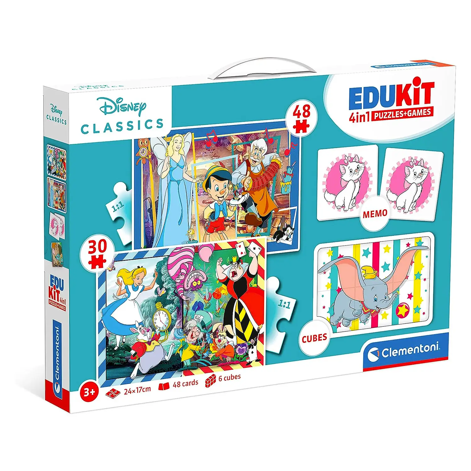 Edukit 4in1 Disney Classics - Puzzle in cartone