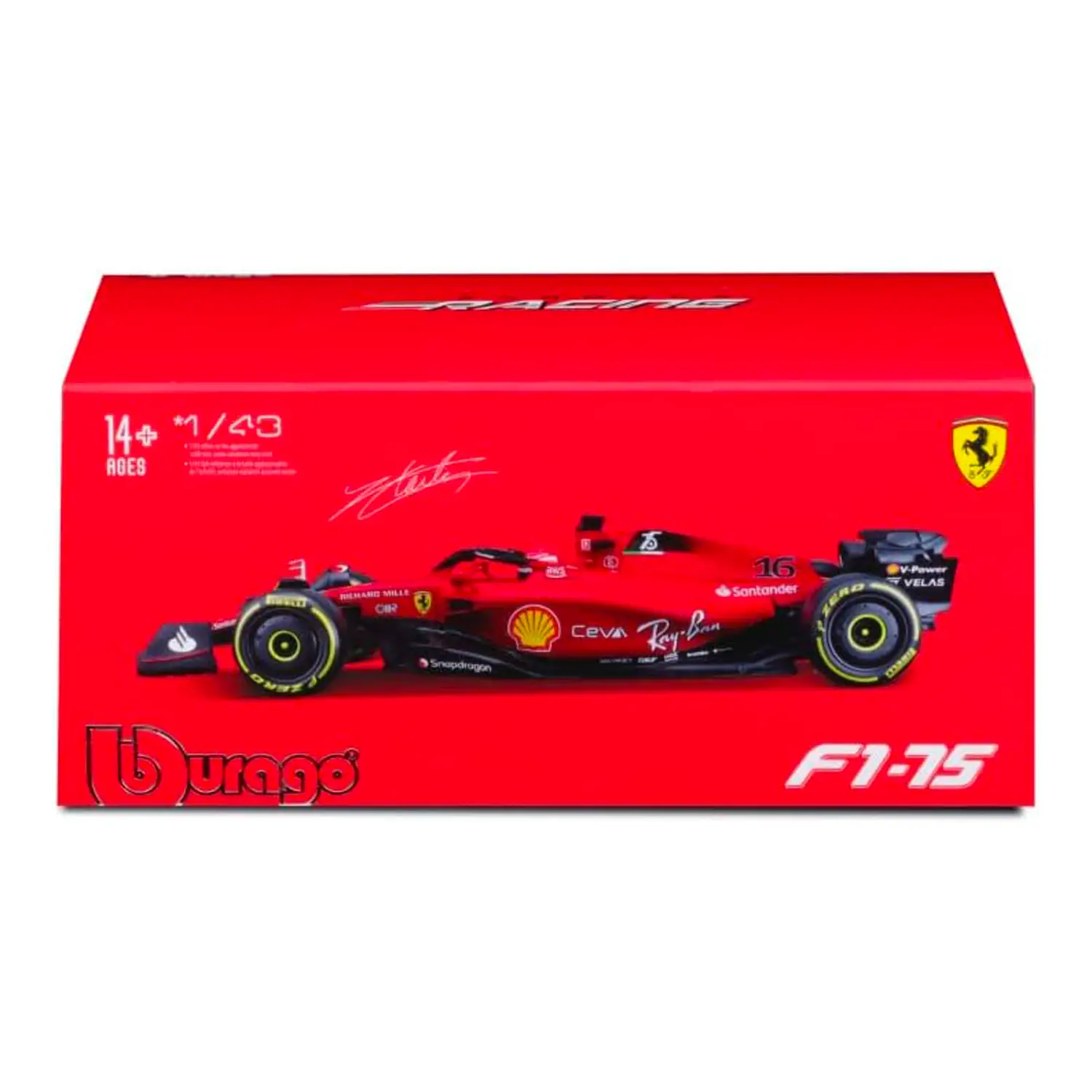Auto 1:43 Ferrari F1-75 2022 Casco Leclerc - modellini