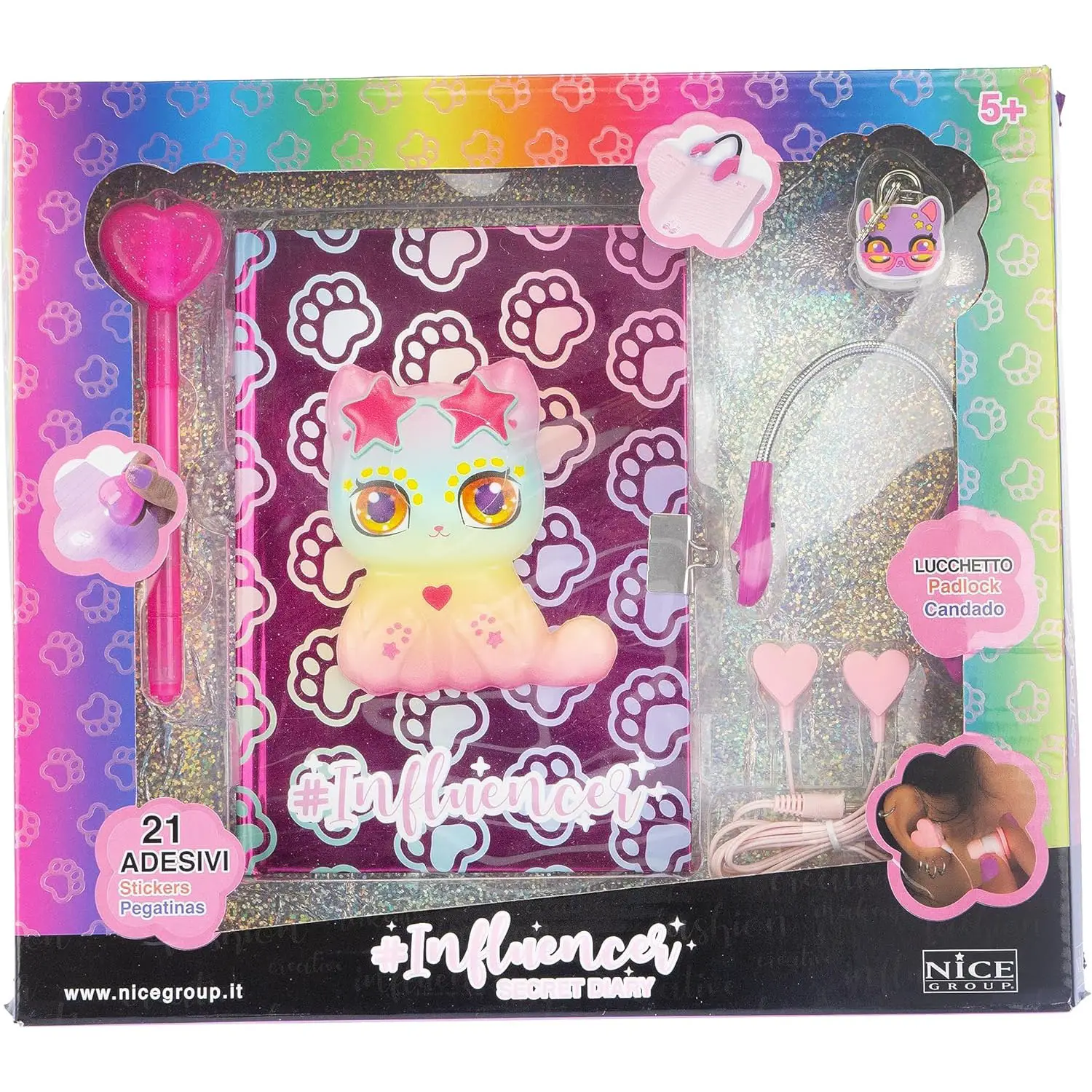 Influencer Diario Segreto - Diario Interattivo per Bambini - bellezza e accessori
