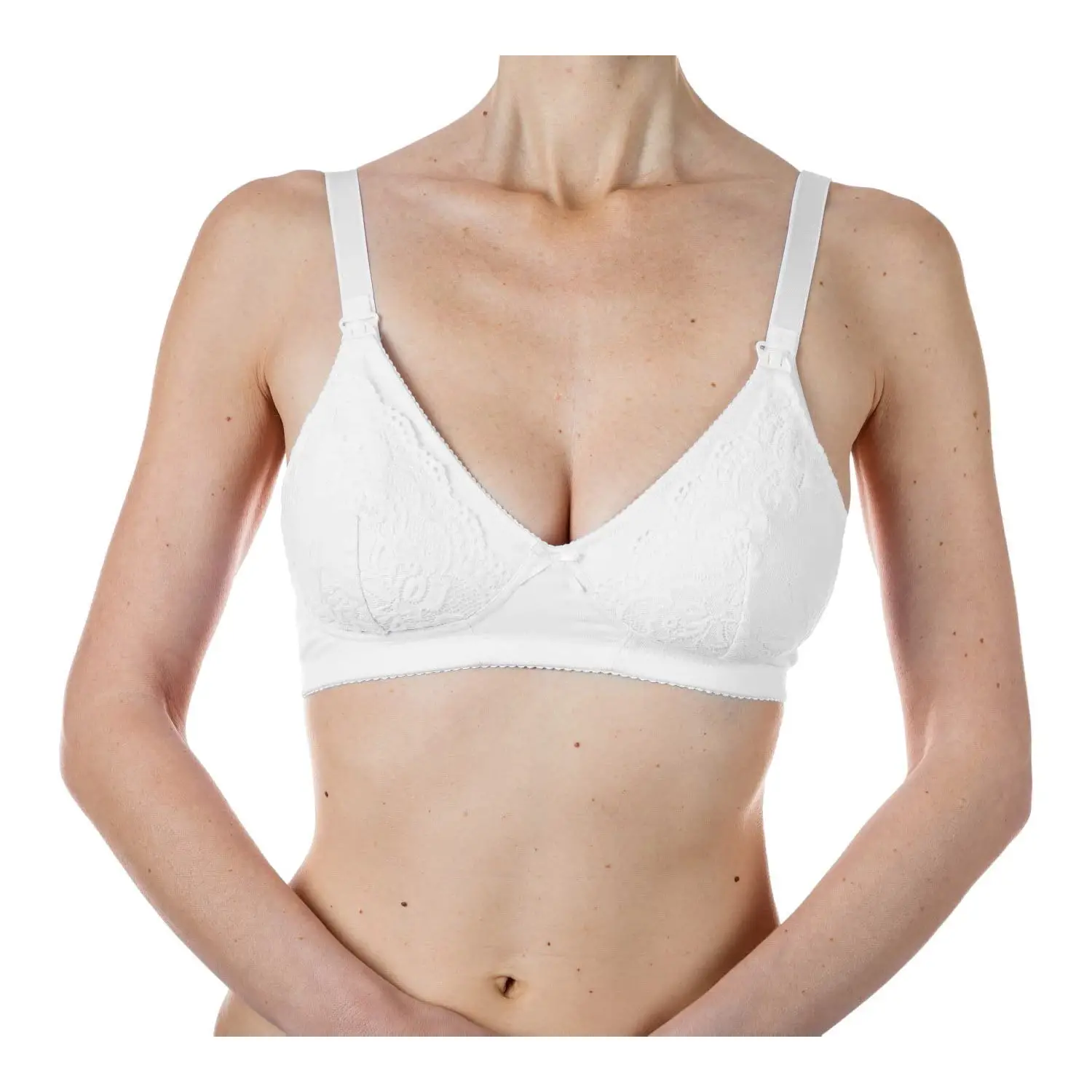 Reggiseno Allattamento Cotone Bianco Tg. 4C - linea mamma