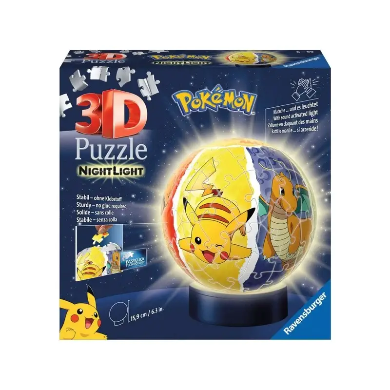 Puzzle 3D Nightlamp – Pokémon - Ora a Prezzo Super Scontato! - puzzle 3d