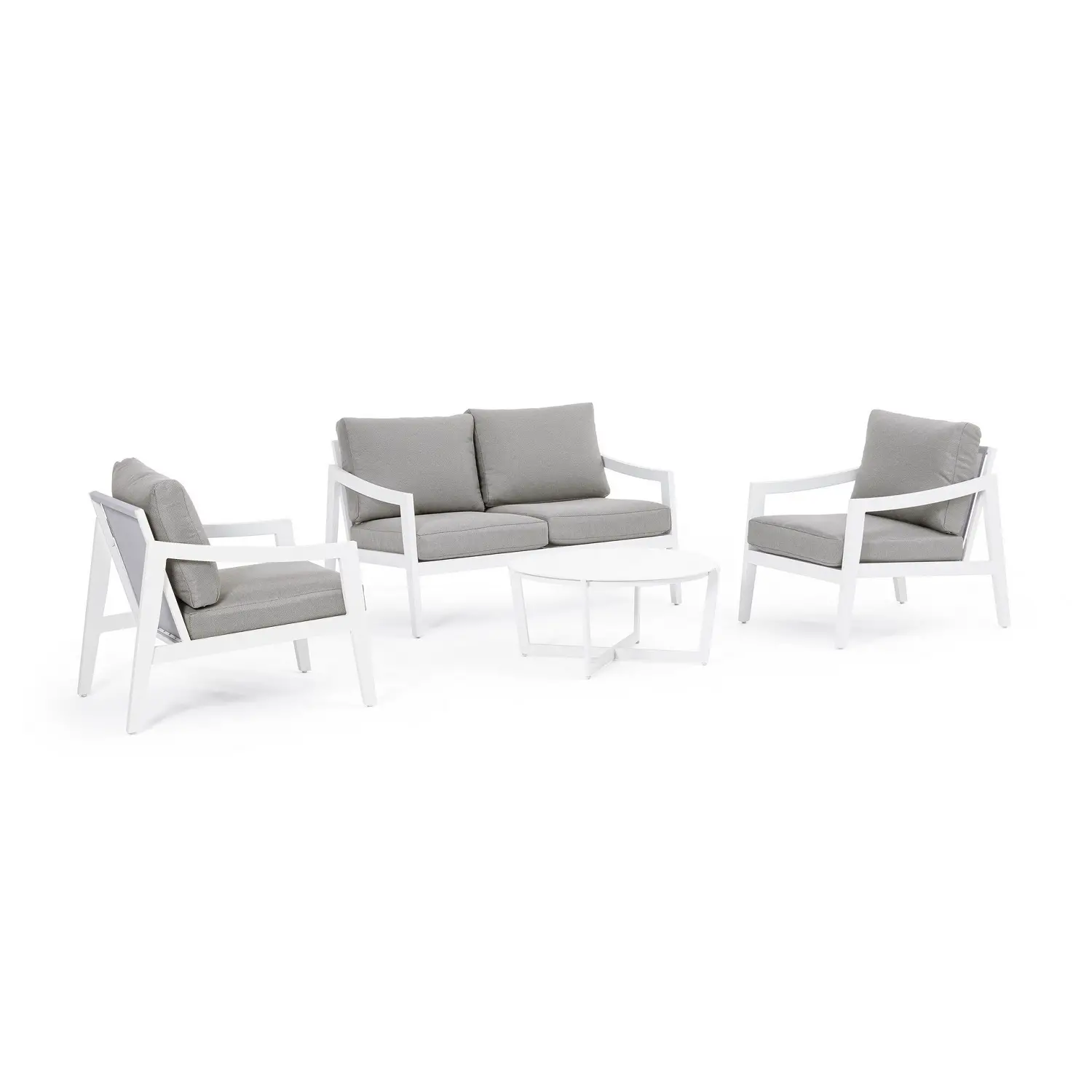 Sirenus Set Salotto Bianco Completo di Cuscini Bizzotto - set e salotti