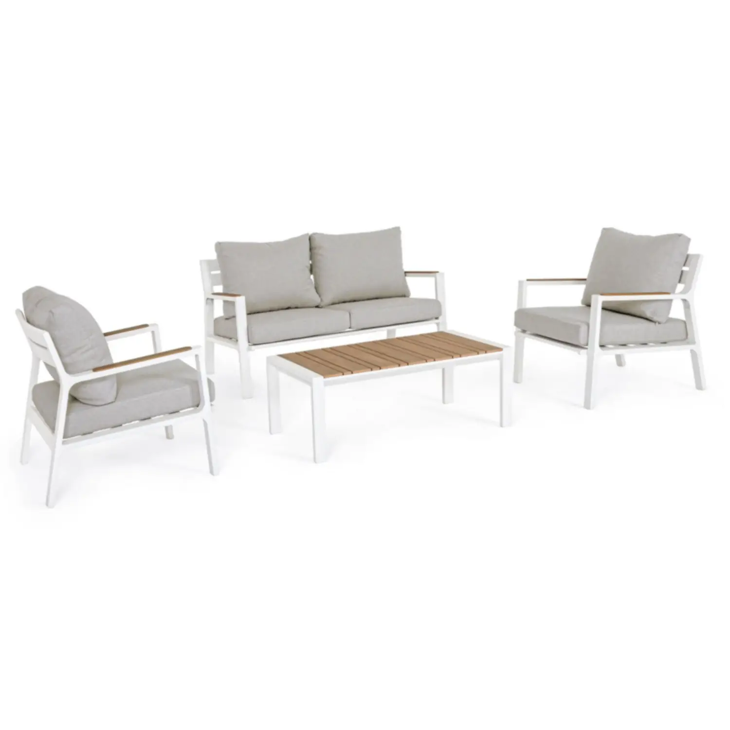 Ernst Set Salotto Bianco Completo di Cuscini Bizzotto - set e salotti