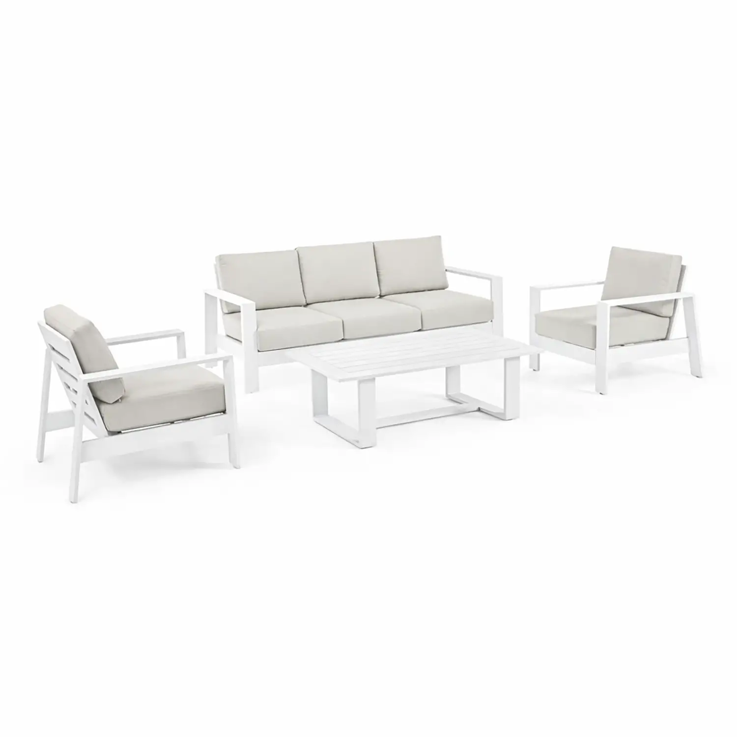 Baltic Set Salotto Bianco Completo di Cuscini Bizzotto - set e salotti