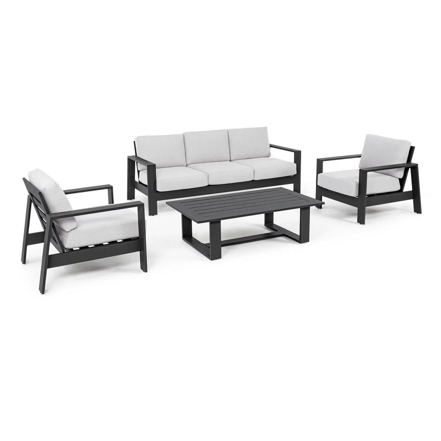 Baltic Set Salotto Antracite Completo di Cuscini Bizzotto - set e salotti