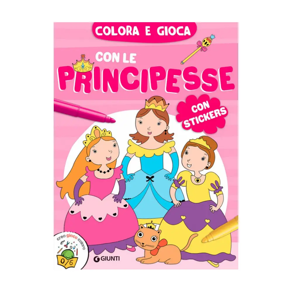COLORA E GIOCA CON LE PRINCIPESSE - Prima biblioteca