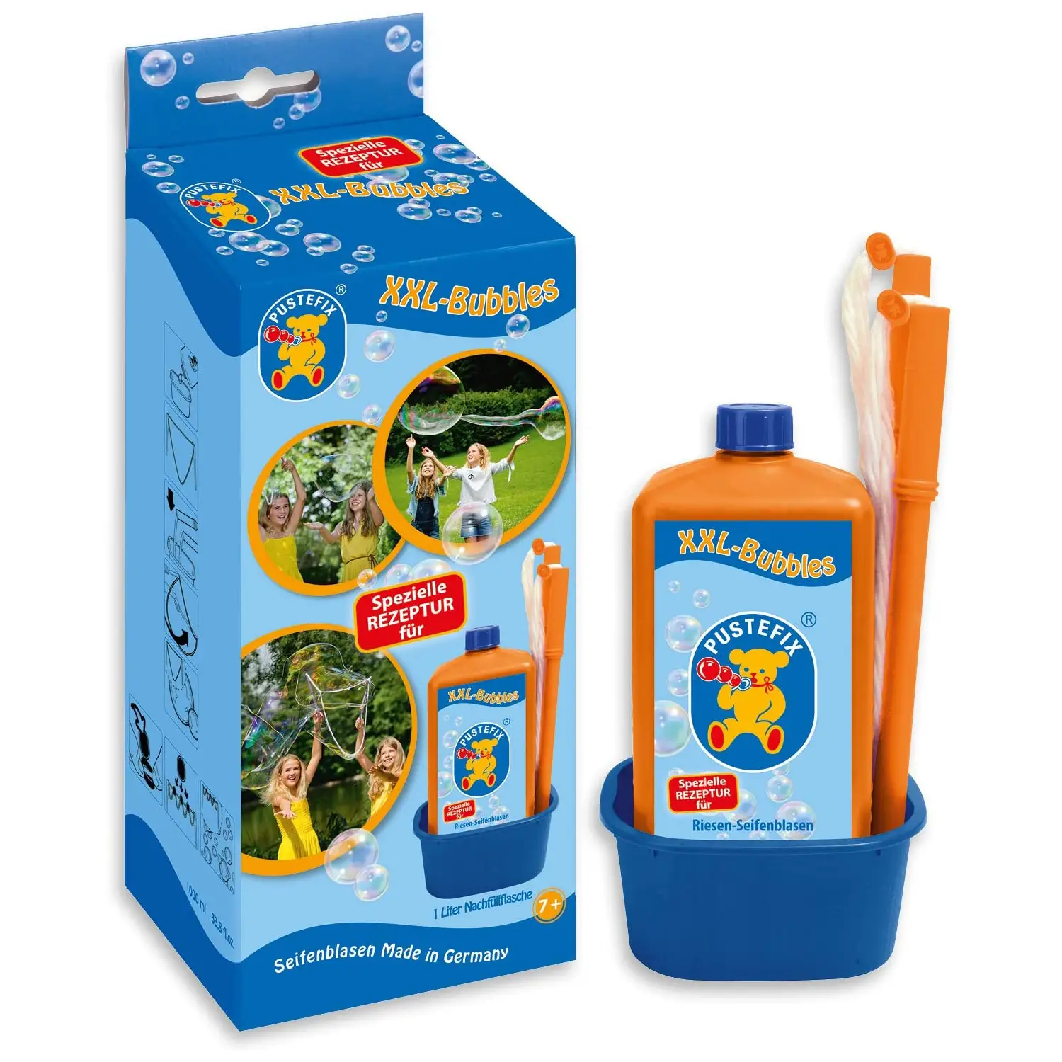 PUSTEFIX XXL Bubbles 1000 ml - Liquido per Bolle Giganti - Giochi acqua e sabbia