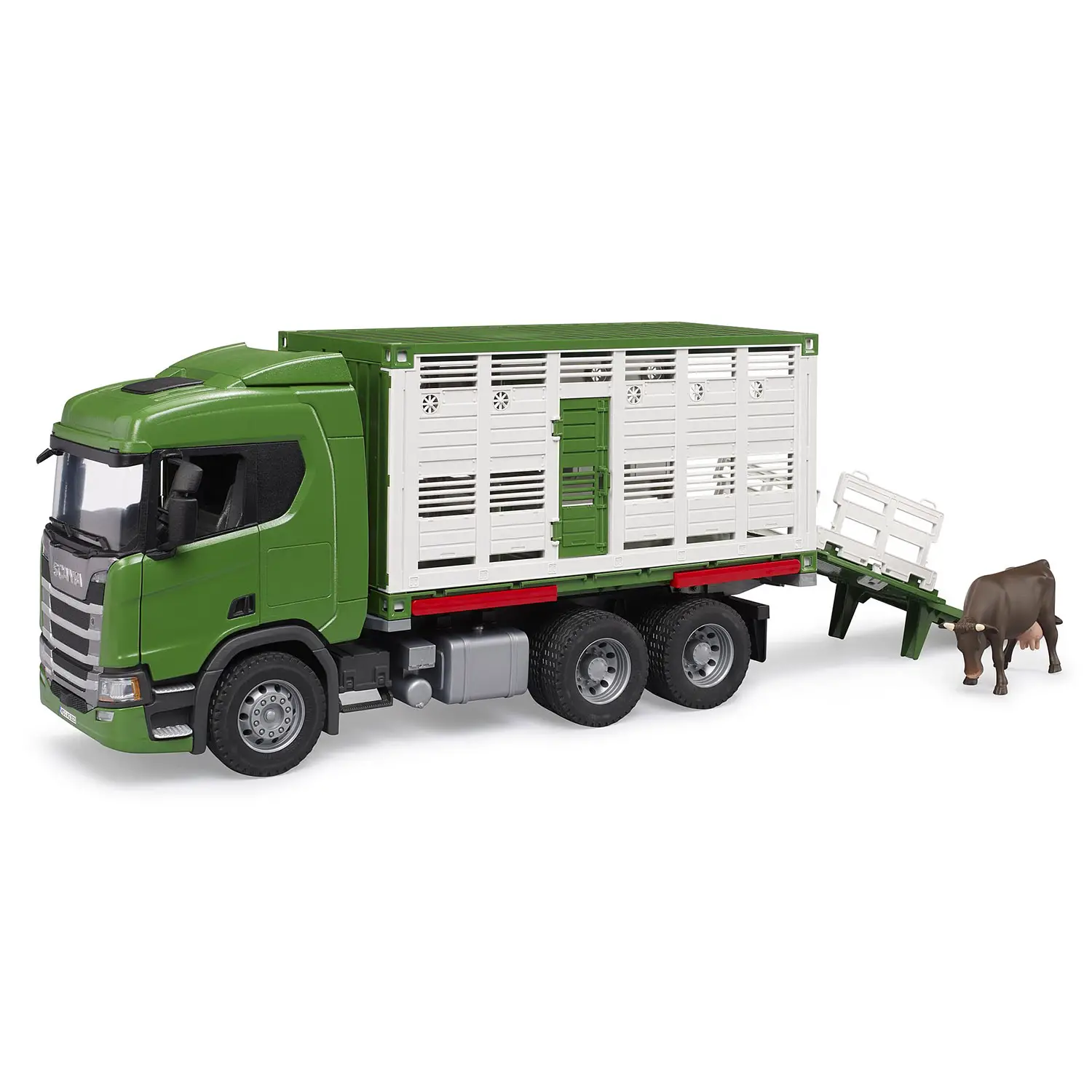 Camion Trasporto Animali Scania Super 560r con 1 Bue - modellini