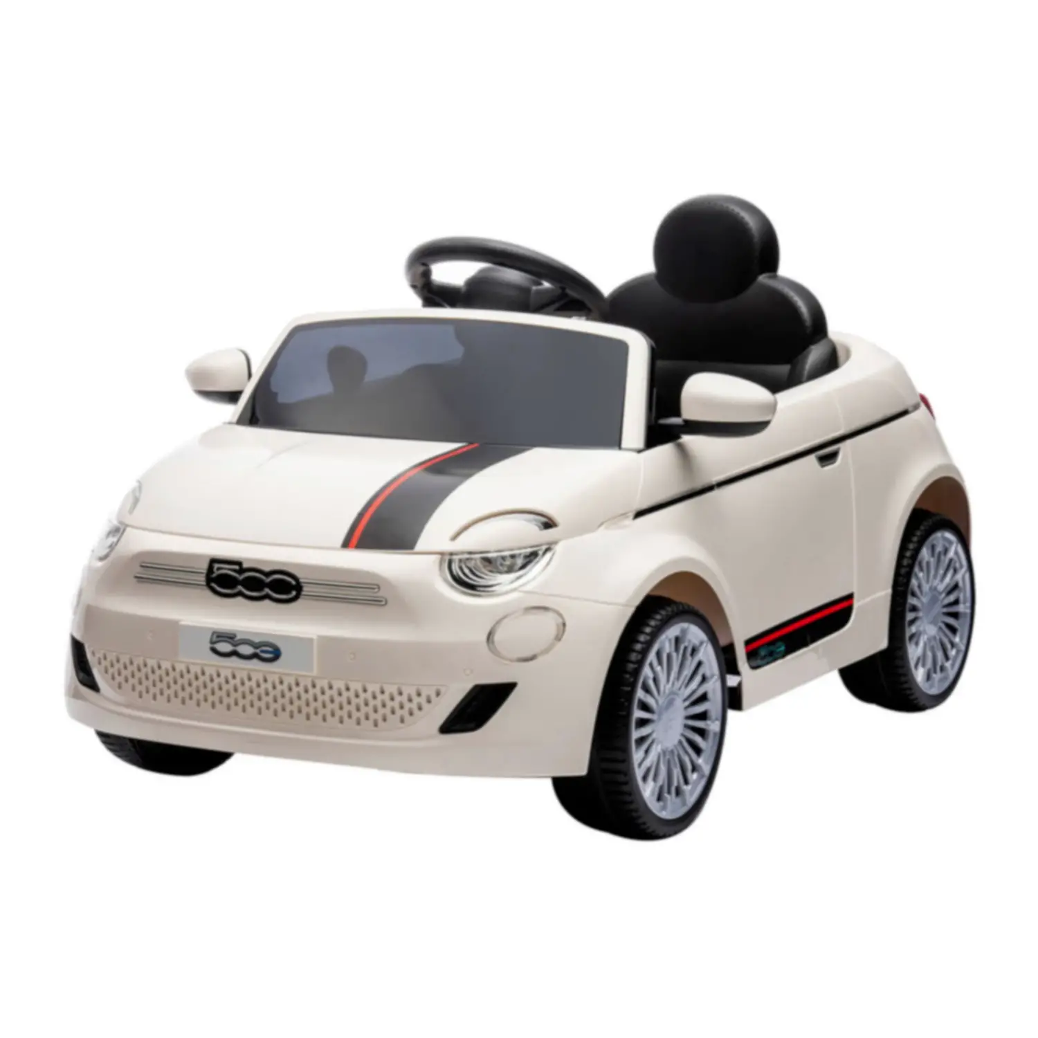 Auto Elettrica per Bambini Fiat 500e 12V con Radiocomando Bianca - auto