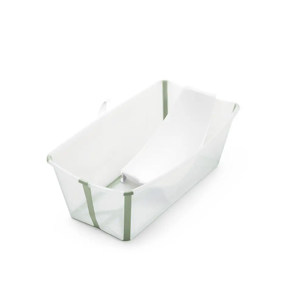 Vaschetta Bagnetto Flexibath Xl Trasparent Verde con Newborn Incluso - vasche