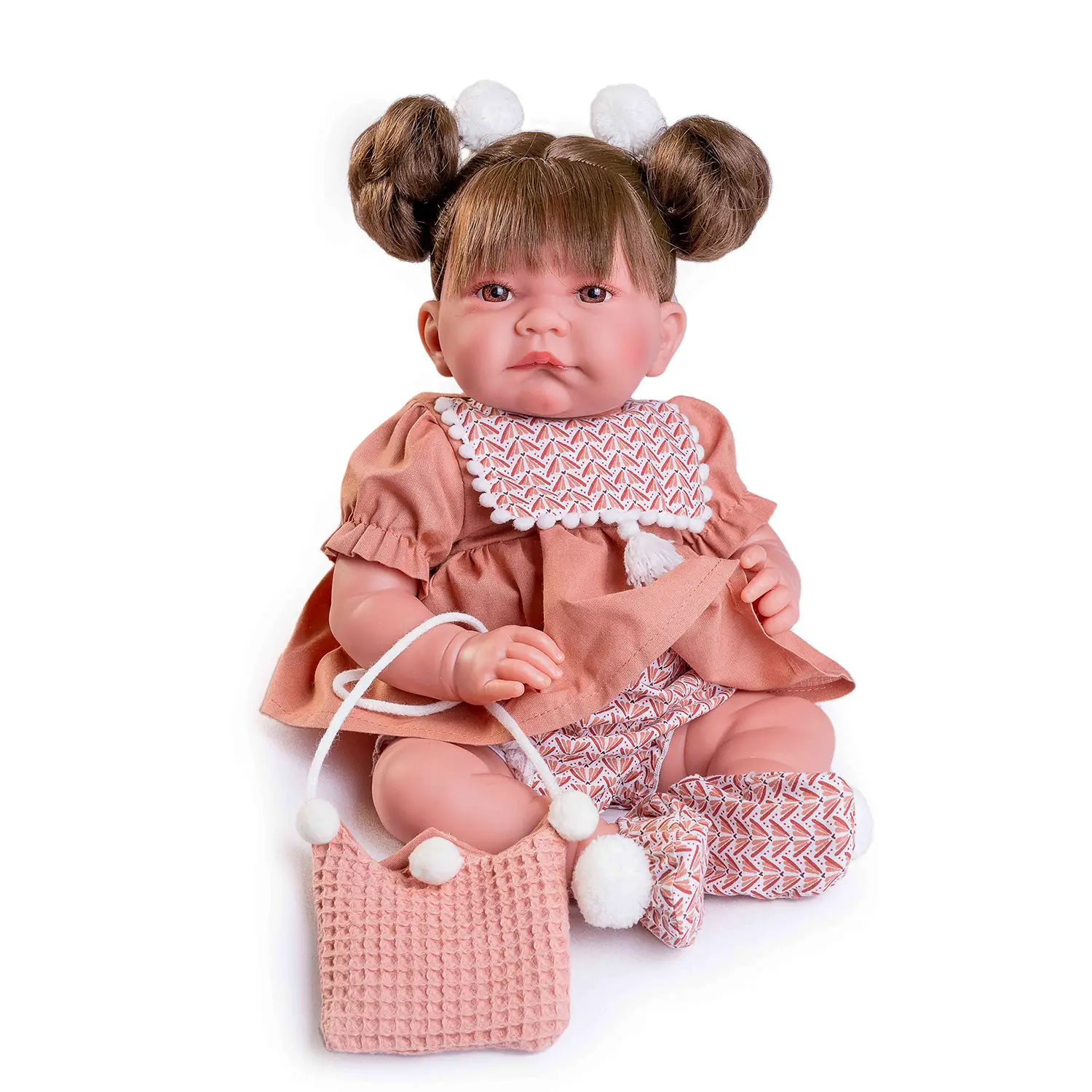 Bambola Appena Nata Nica con Codine e Borsetta – 42 cm - Bambole e accessori