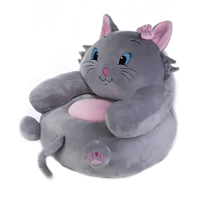Poltroncina Gatto Grigio - peluches 0/36 mesi