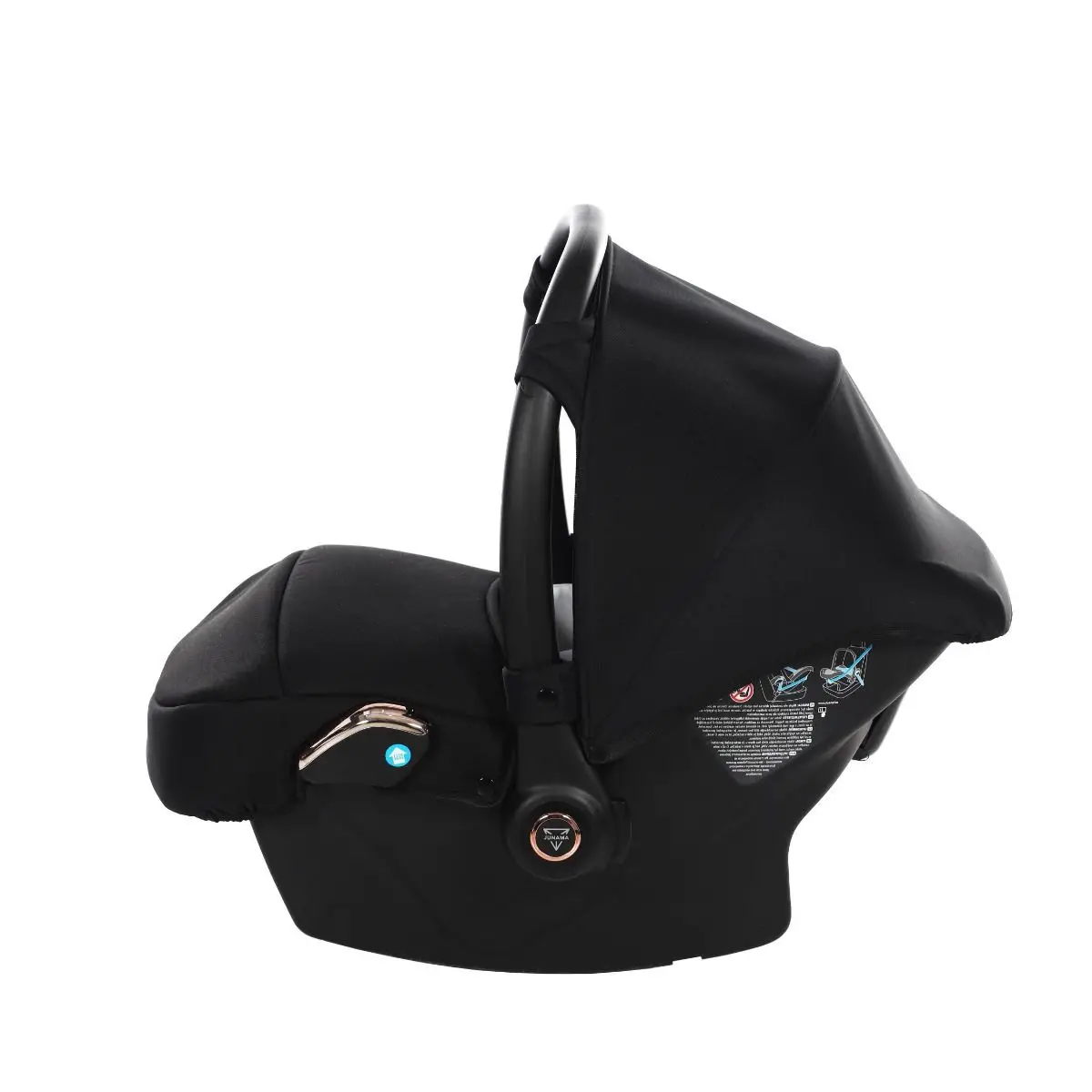 Seggiolino Auto Junama Individual Tessuto Nero/Oro Rosa - neonati 40-87 cm (0-1 anno)
