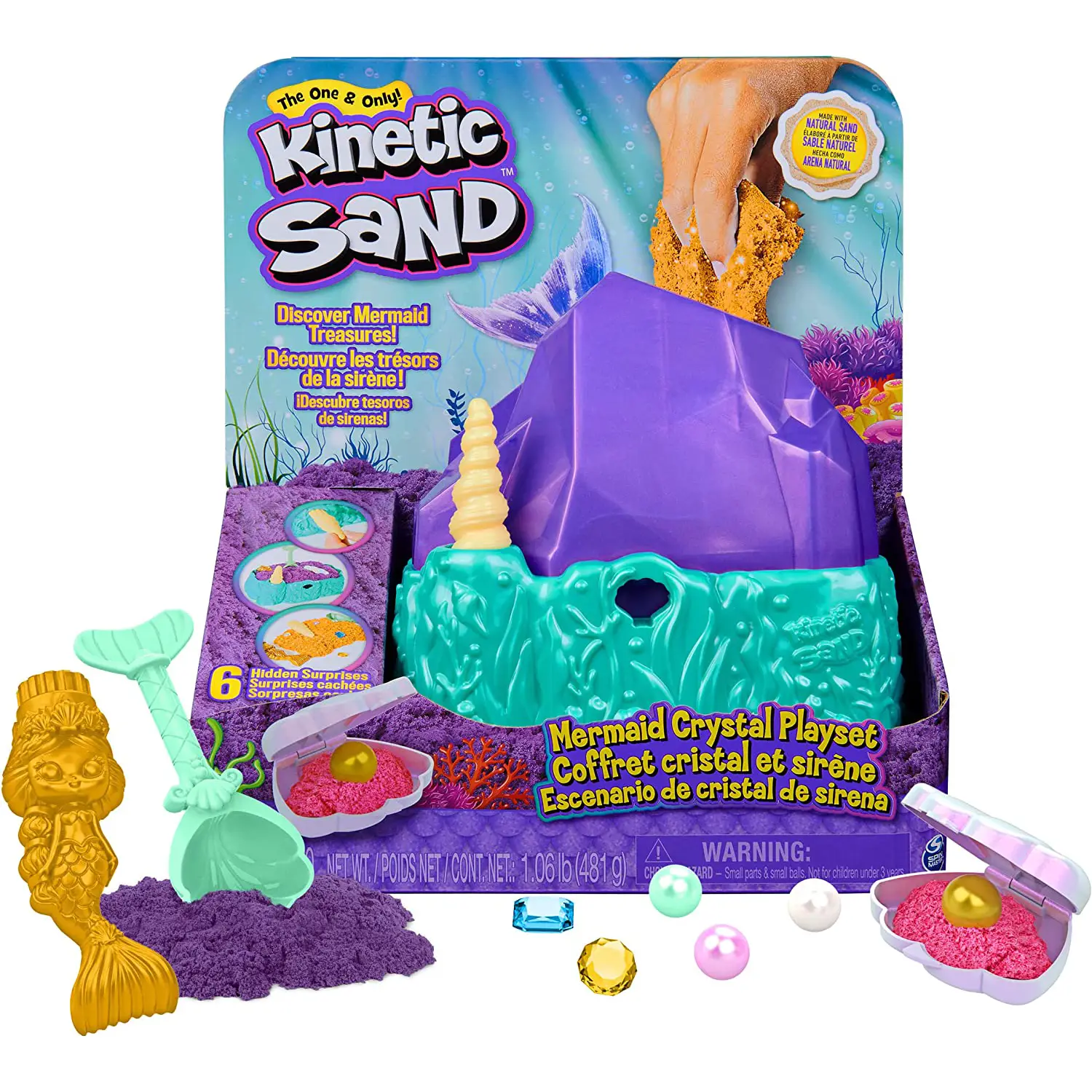 Kinetic Sand Playset Cristallo della Sirenetta - creatività