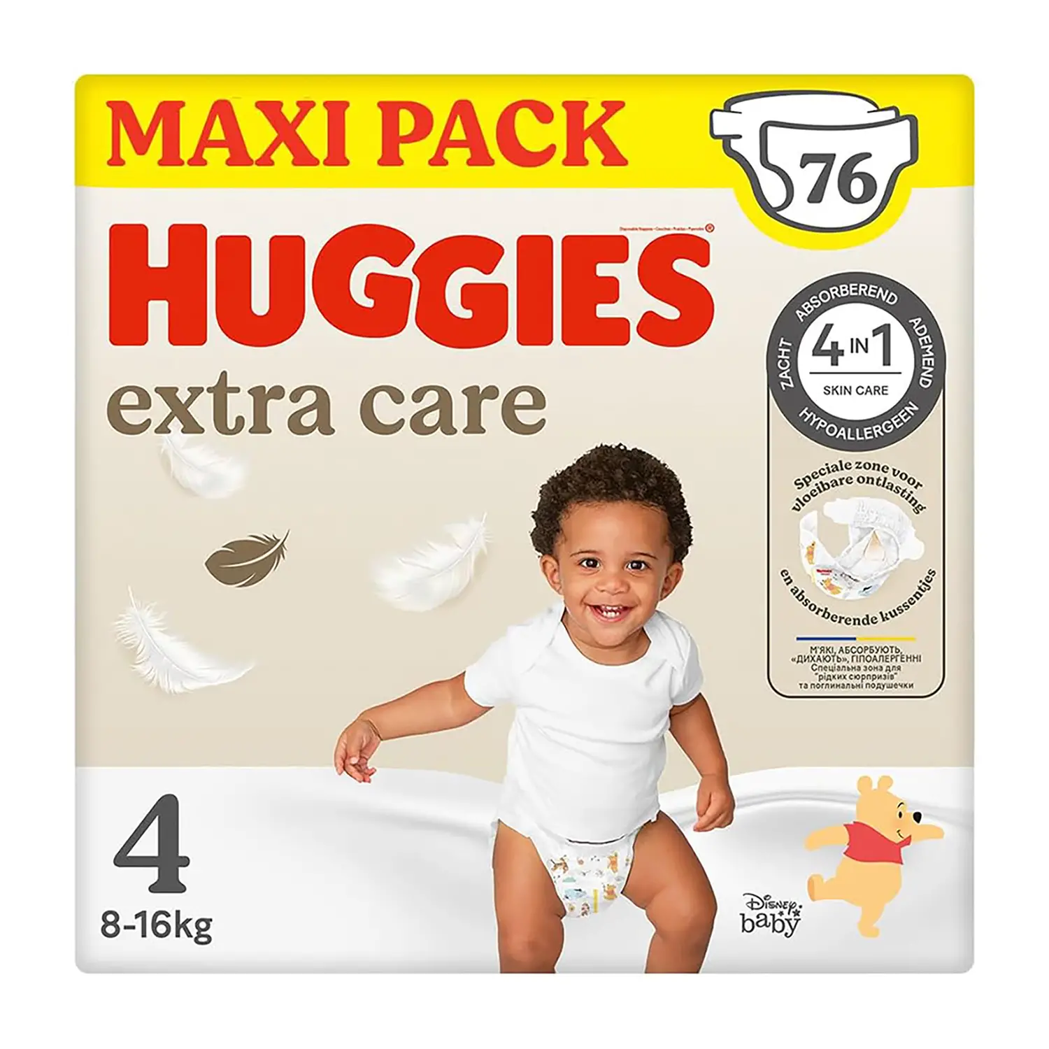 Pannolini Huggies Extra Care Megapack - Taglia 4 - 8-16 Kg - 76 Pezzi - pannolini e salviettine