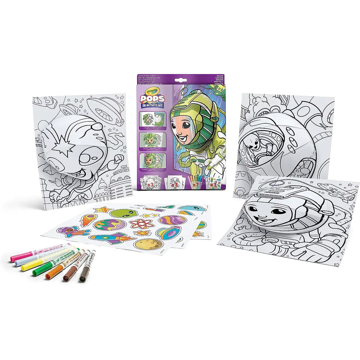 Set Attività Pops Avventure Spaziali da Colorare e costruire - creatività