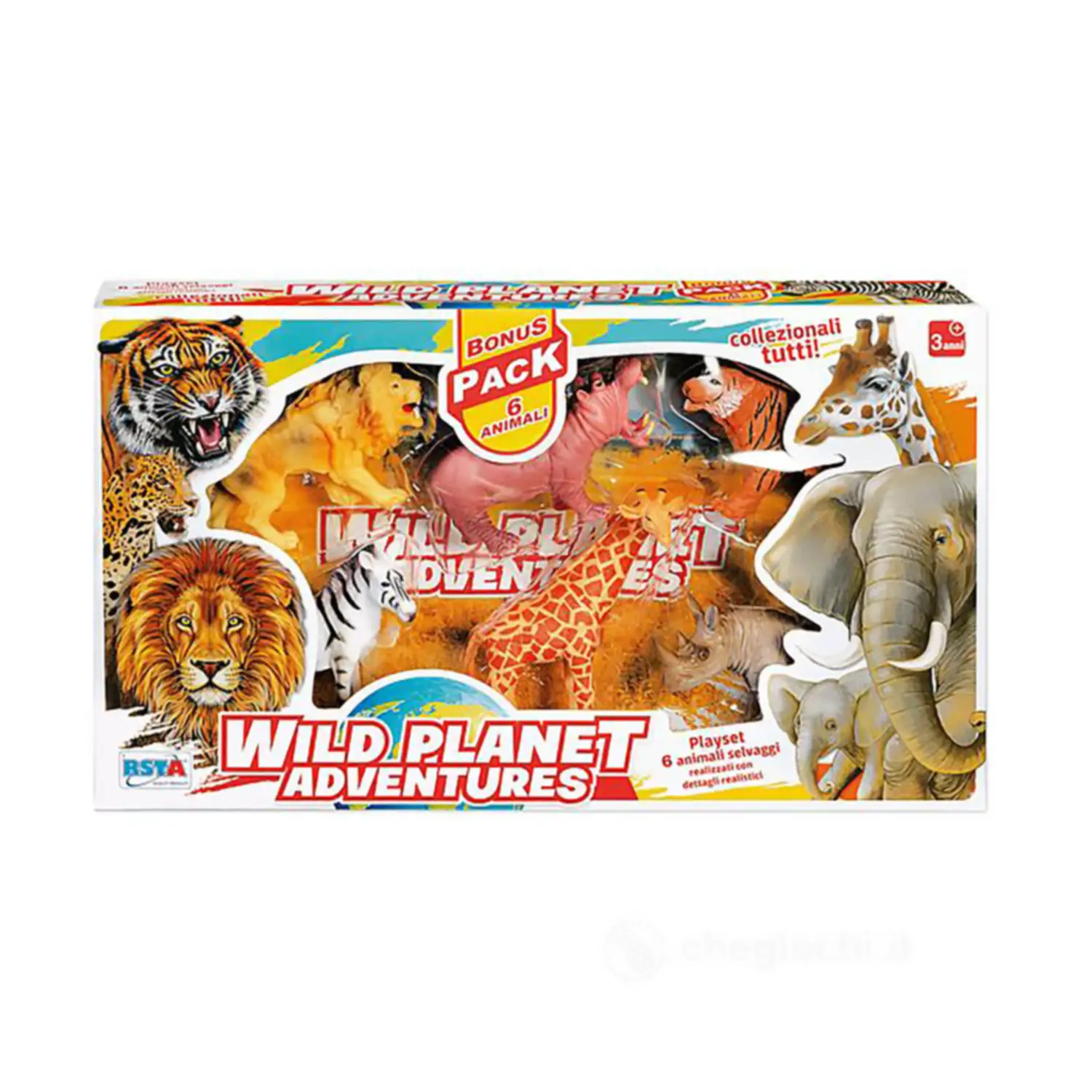 Set Animali Selvaggi 6 pezzi Wild Planet Adventure - Animali