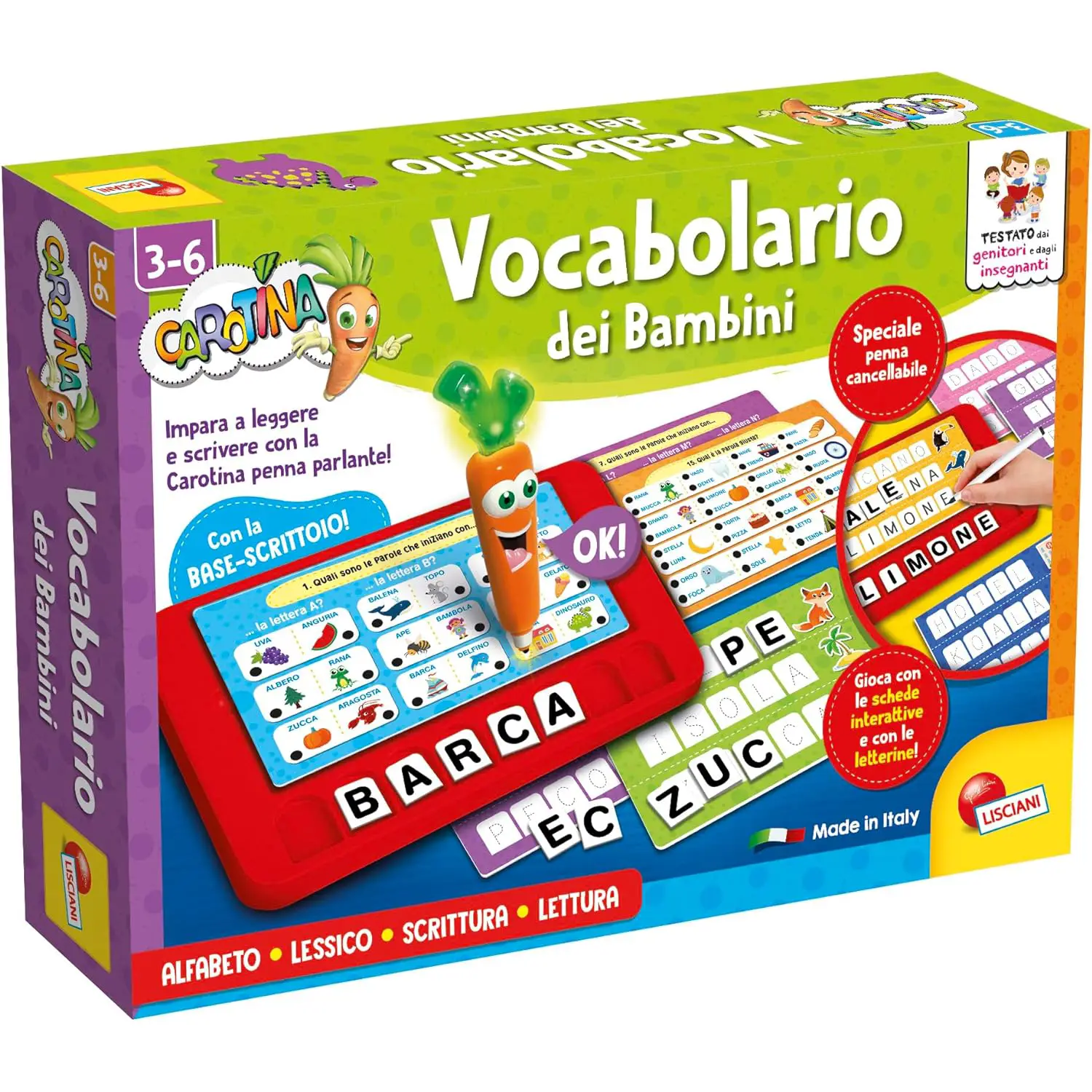 Lisciani Carotina Penna Parlante Vocabolario Dei Bambini - leggere scrivere contare racco