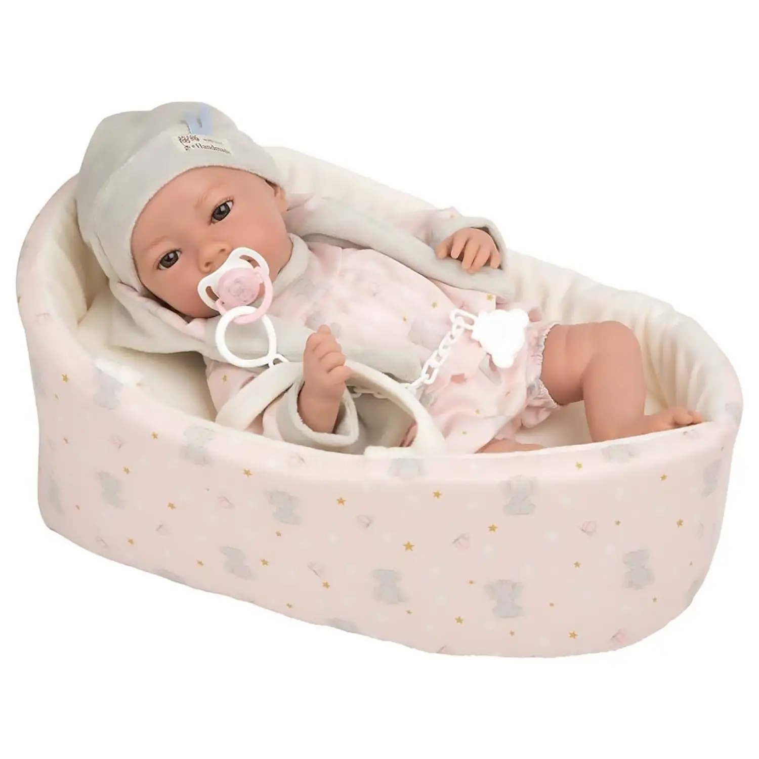 Arias Bebè in Culla Vestitino Rosa Cm.40 - Bambole e accessori