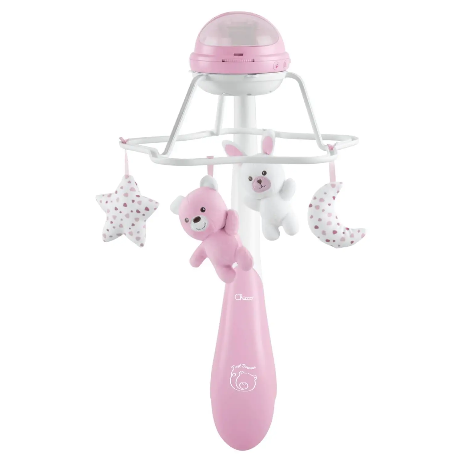 Chicco First Dreams Rainbow Cot Mobile Pink – Giostrina Musicale Evolutiva 3-in-1 - giochi da viaggio