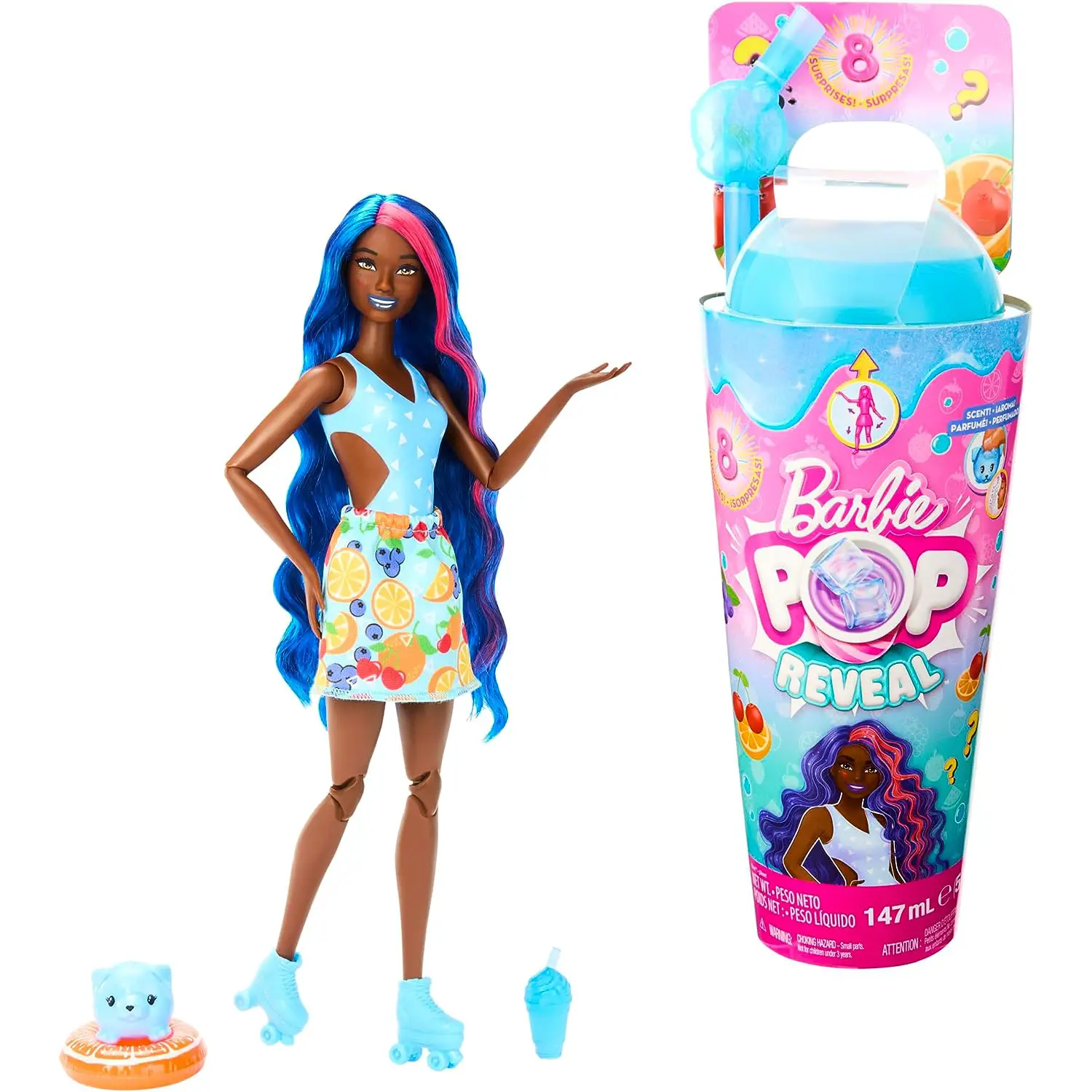 Barbie Pop Reveal Serie Frutta,Bambola Juicy Hnw42 - collezionabili bambina