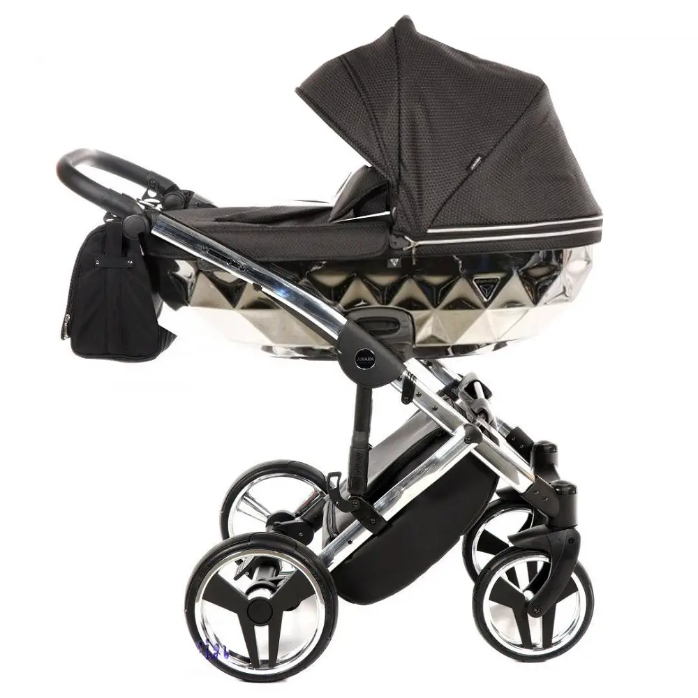Junama Diamond Mirror V2 2 In 1 Tessuto Navicella Silver Telaio Cromato - trio e modulari