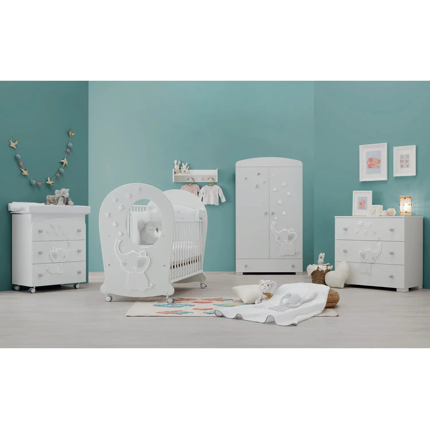 Erbesi Bagnetto Fasciatoio Elly Bianco - Zona cambio e bagno