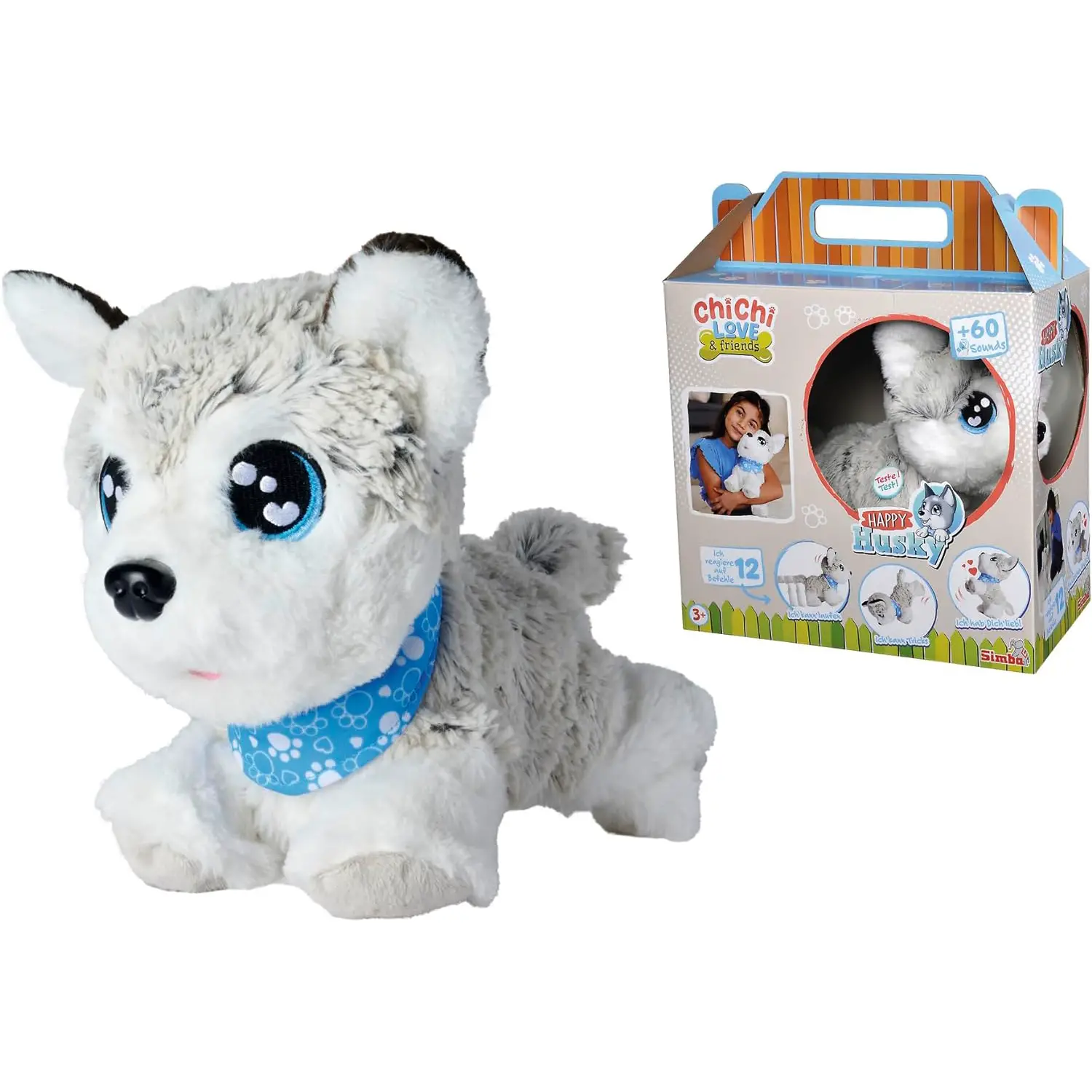 Chi Chi Love Happy Husky 30cm - peluches 0/36 mesi