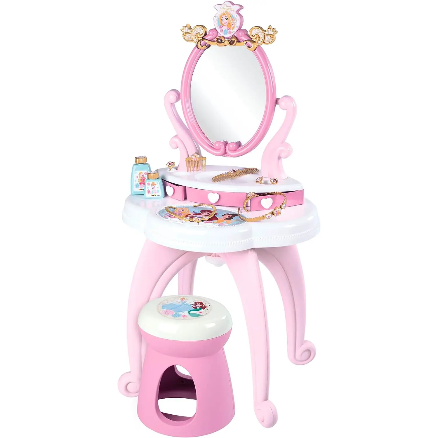 Specchiera Disney Princess 2 in 1 Smoby con Accessori Inclusi - bellezza e accessori