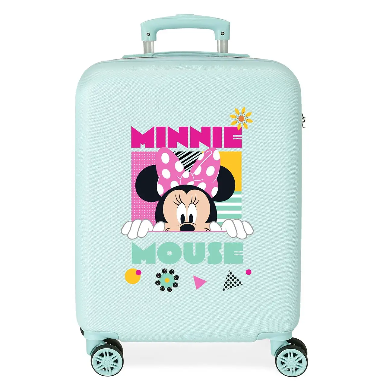 Disney Minnie Geometric Trolley ABS 55 cm 4 Ruote Turchese - valige e borse da viaggio