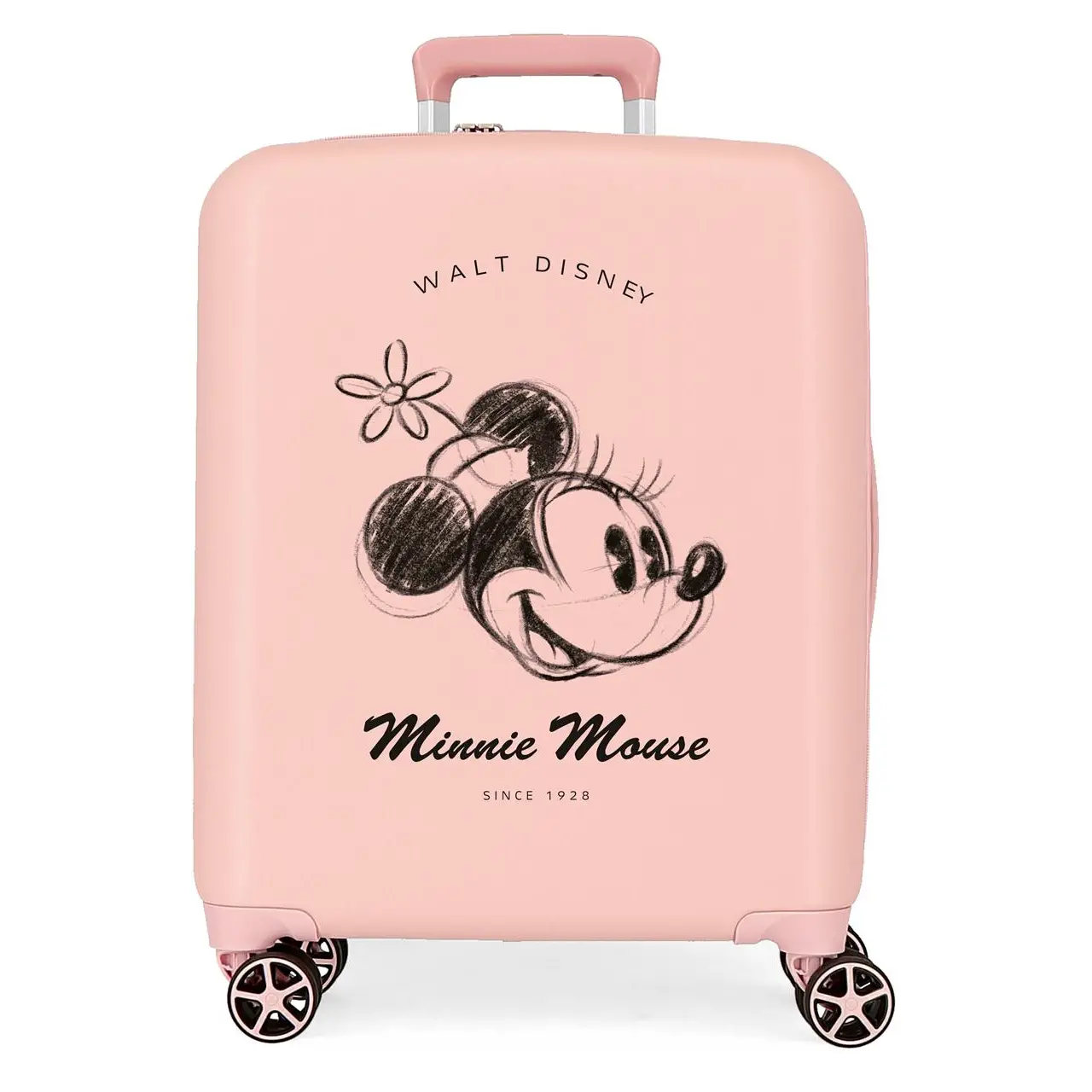 Minnie You Are Magic Trolley ABS 55 cm 4 Ruote Rosa Nude - valige e borse da viaggio