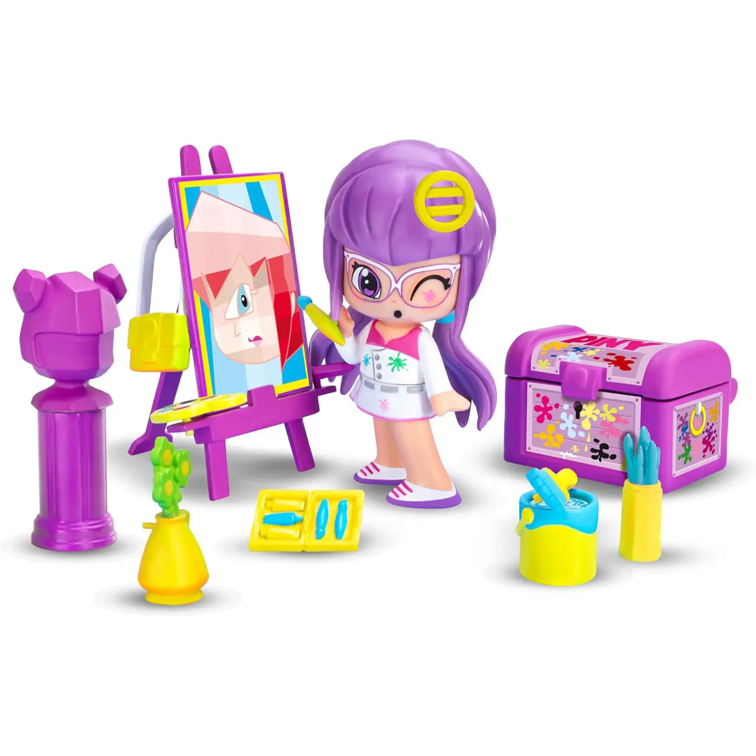 Pinypon PINY Classrooms Piny Lilith, Art - collezionabili bambina