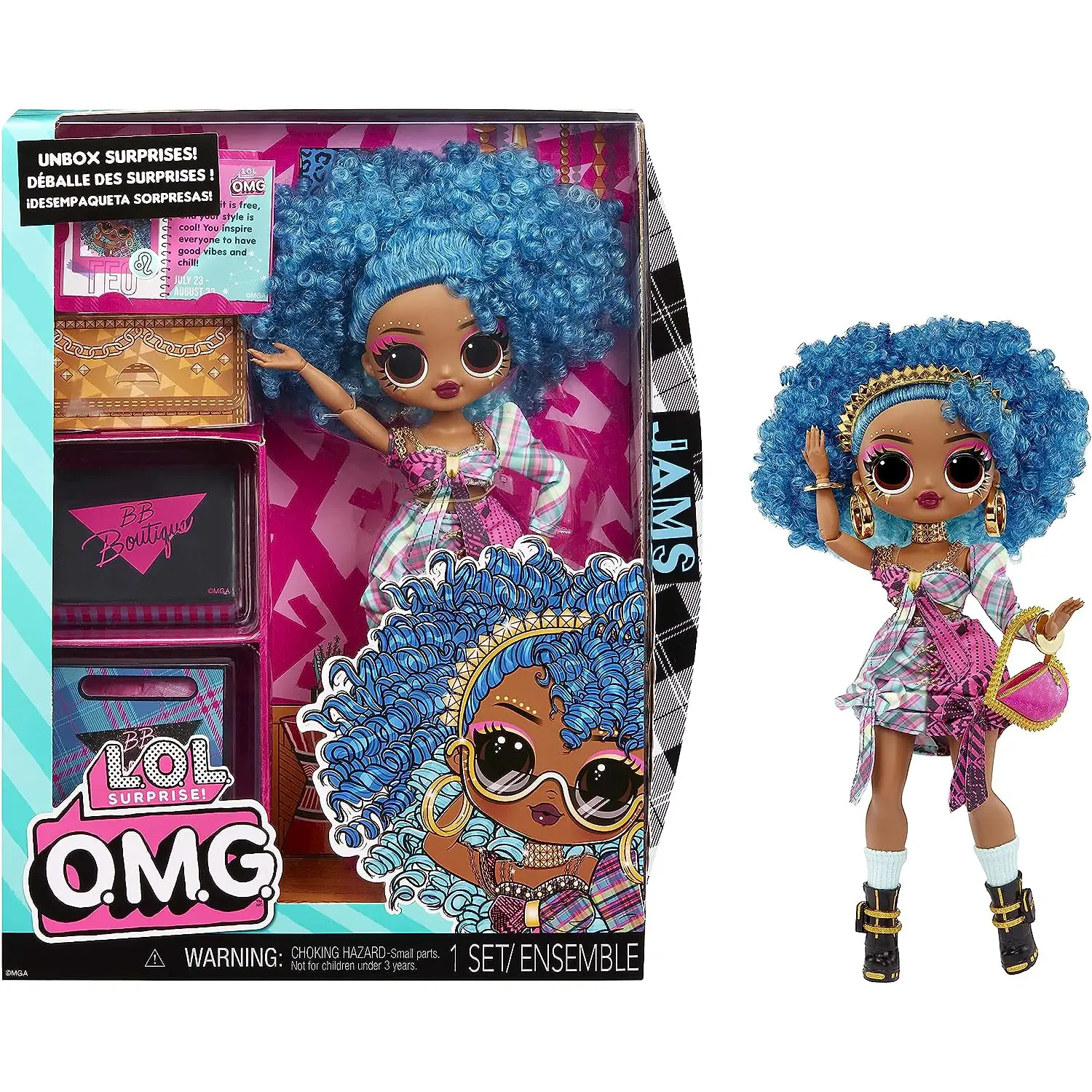 LOL Surprise OMG Bambola Jams , Include bambola, sorprese multiple e accessori - collezionabili bambina