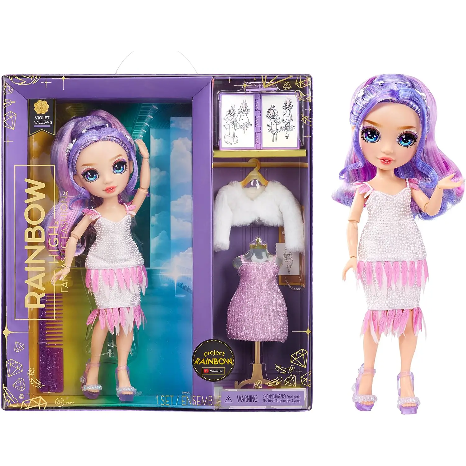 Rainbow High Fantastic Bambola Fashion Doll PURPLE - collezionabili bambina