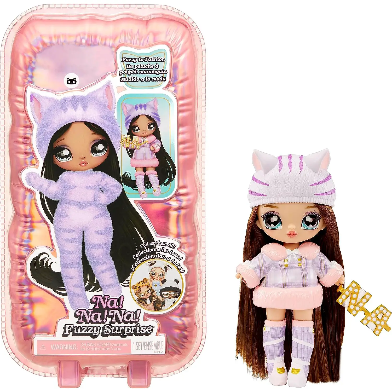 Na! Na! Na! Fuzzy Surprise Tabby Cat Girl - collezionabili bambina