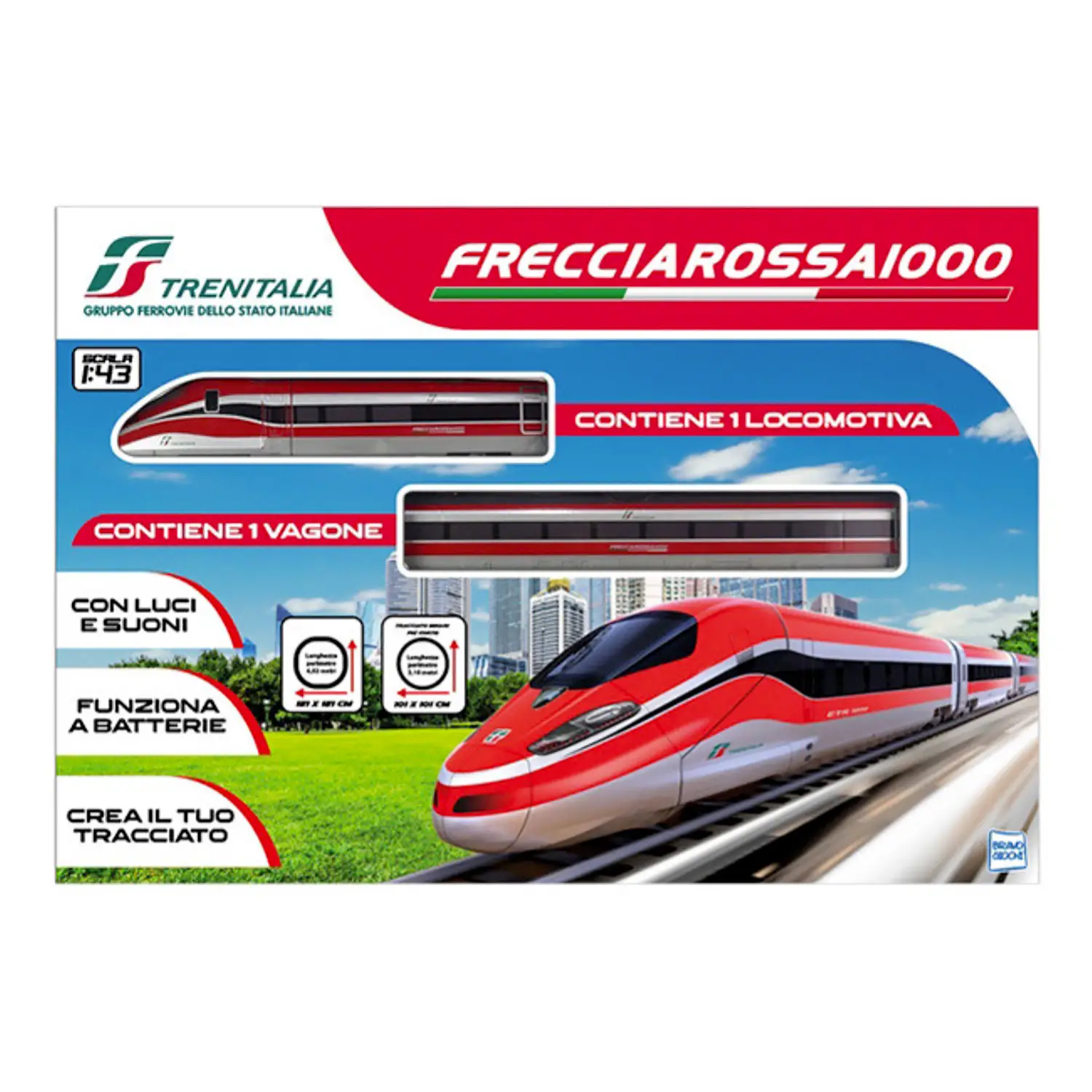 Treno Con Binari Eletronico Frecciarossa 1000 Scala 1:43 - Veicoli, garage e piste