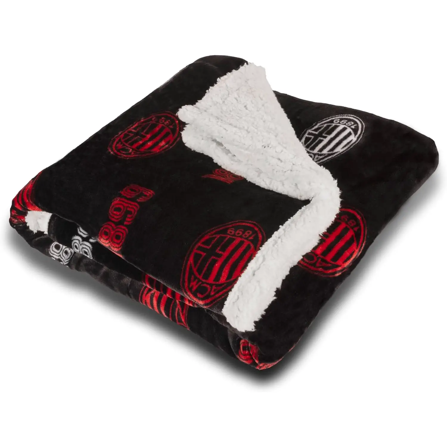 Plaid 130x160 Agnellato A.C.Milan con Banderoll - biancheria casa