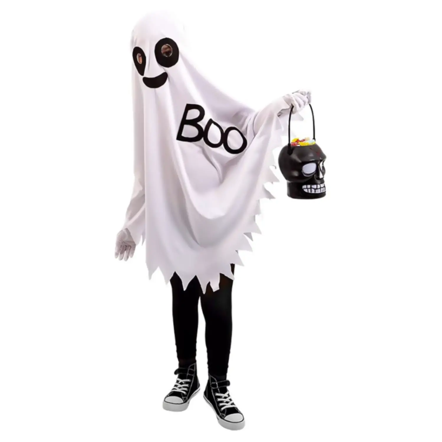 Costume Fantasmino per Bambini - Taglia S - 3/4 anni - Abiti halloween