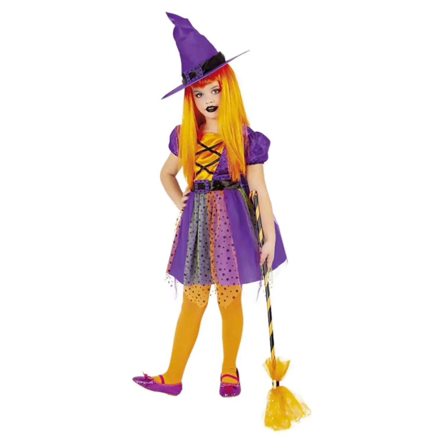 Costume Strega Superstar Viola per Bambine - Taglia L - 8/10 anni - Abiti halloween