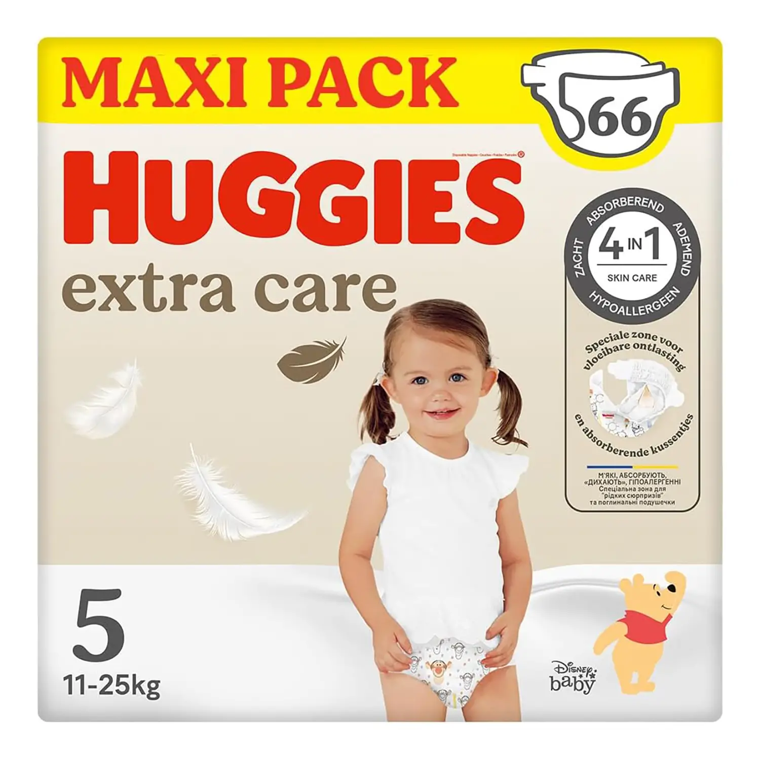 Pannolini Huggies Extra Care Megapack - Taglia 5 - 11-25 Kg - 66 Pezzi - pannolini e salviettine
