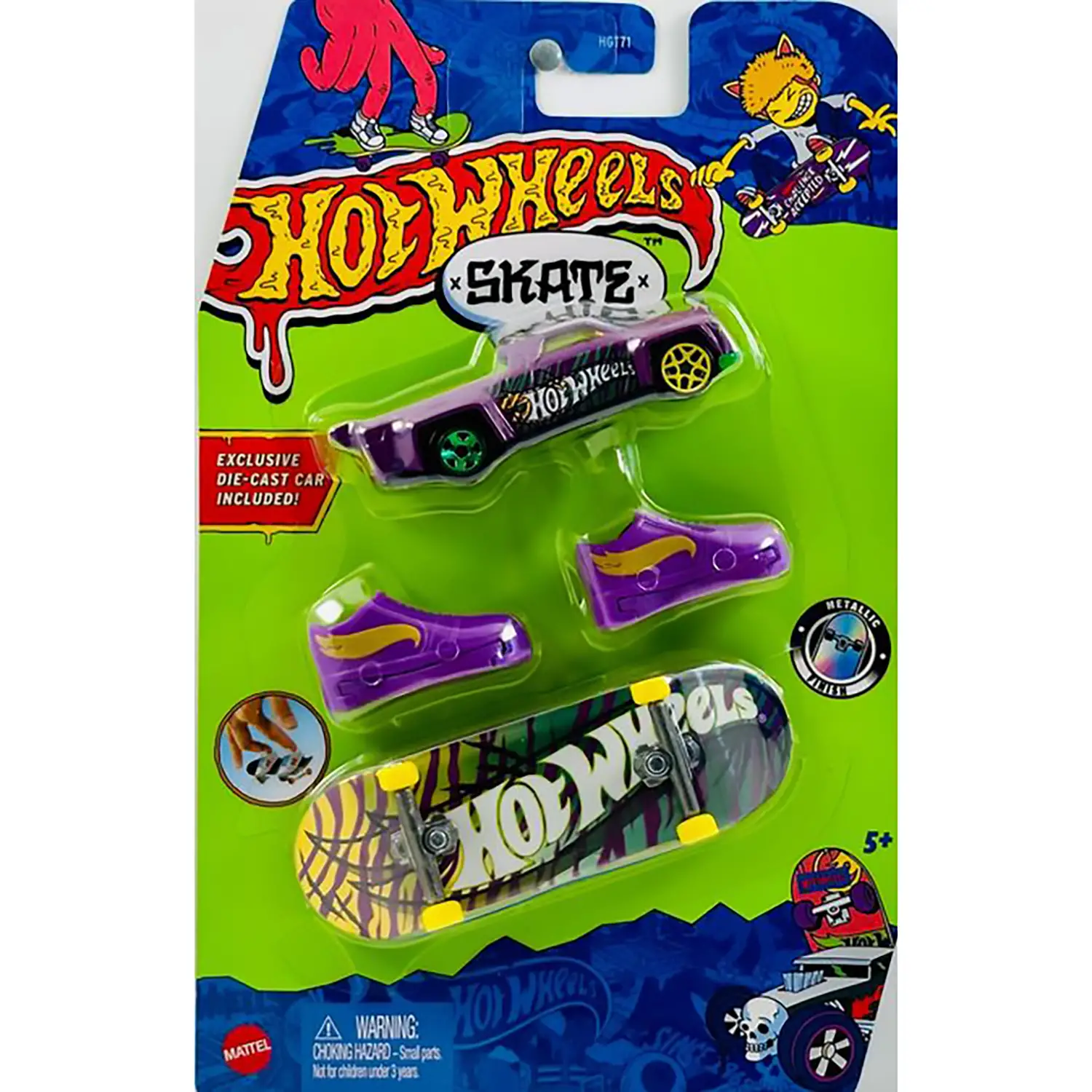 HOT WHEELS SKATE COLLECTOR SKATE + VEICOLO VIOLA - modellini