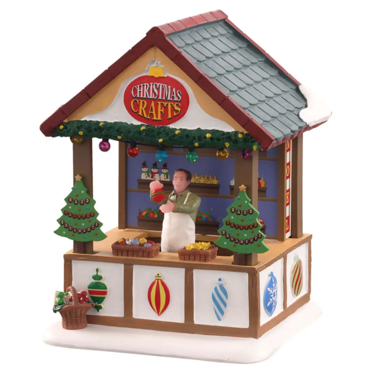 Lemax Hand Crafted Ornaments 14906 – Bancarella Natalizia Luminosa con Decorazioni Artigianali - scene e villaggi