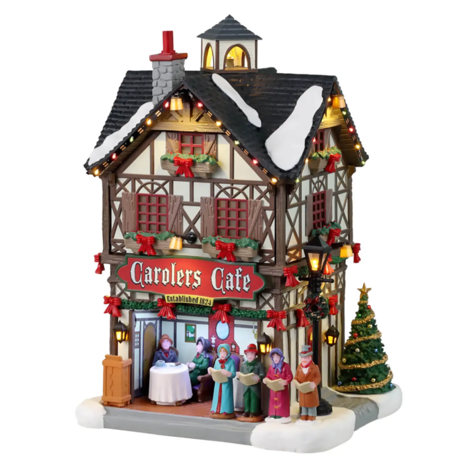 Lemax Carolers Café 35024 – Caffè Natalizio Luminoso Caddington - scene e villaggi