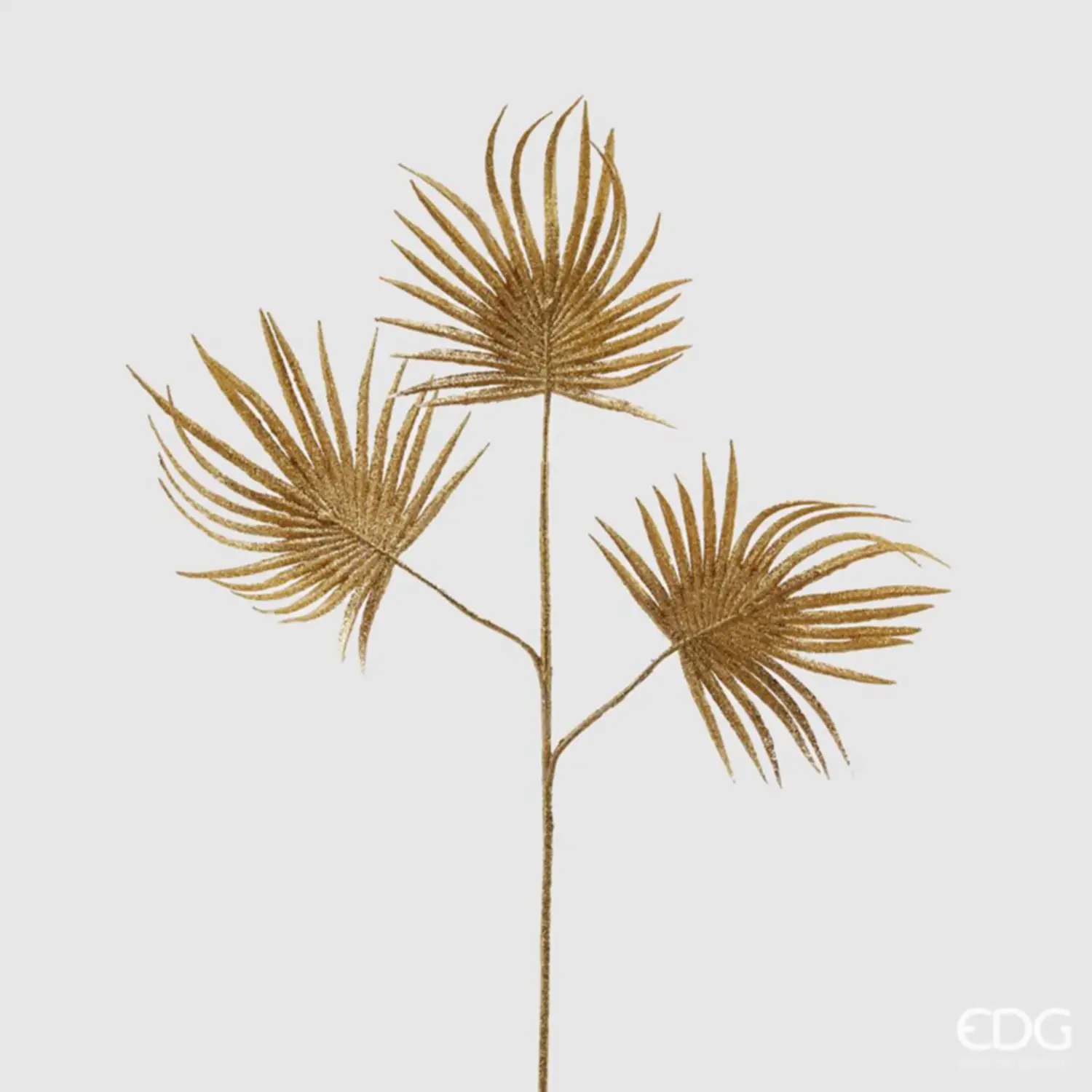 Foglia di Palma Natalizia: Altezza 68 cm, Oro con Glitter - fiori e ghirlande